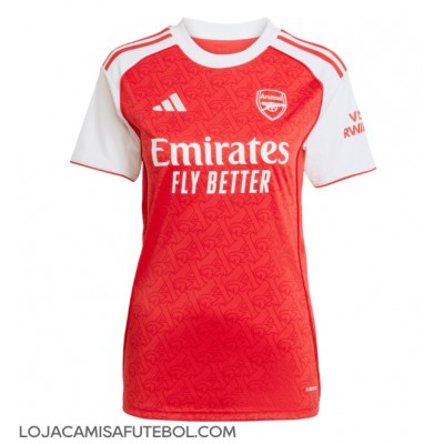 Camisa de Futebol Arsenal Jurrien Timber #12 Equipamento Principal Mulheres 2025-26 Manga Curta Camisa de Futebol Arsenal Jurrien Timber #12 Equipamento Principal Mulheres 2025-26 Manga Curta